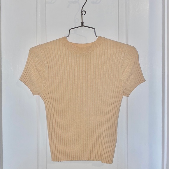 Garage Short Sleeve Bodycon Sweater - Picture 1 of 2